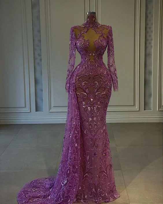 Purple Floor Length Prom Dress Long Formal Dress ,DS4176