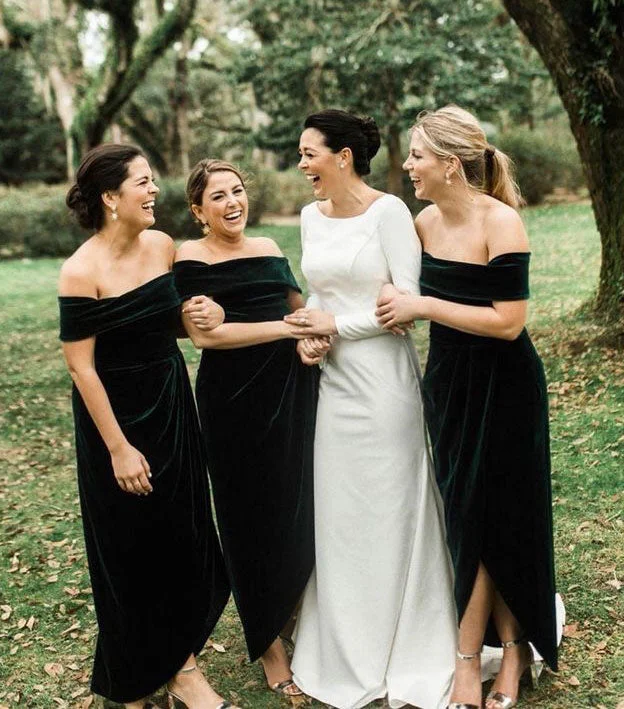 Bateau Ankle Length Bridesmaid Dresses under 100