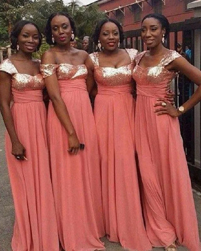 Coral Bridesmaid Dresses Floor Length