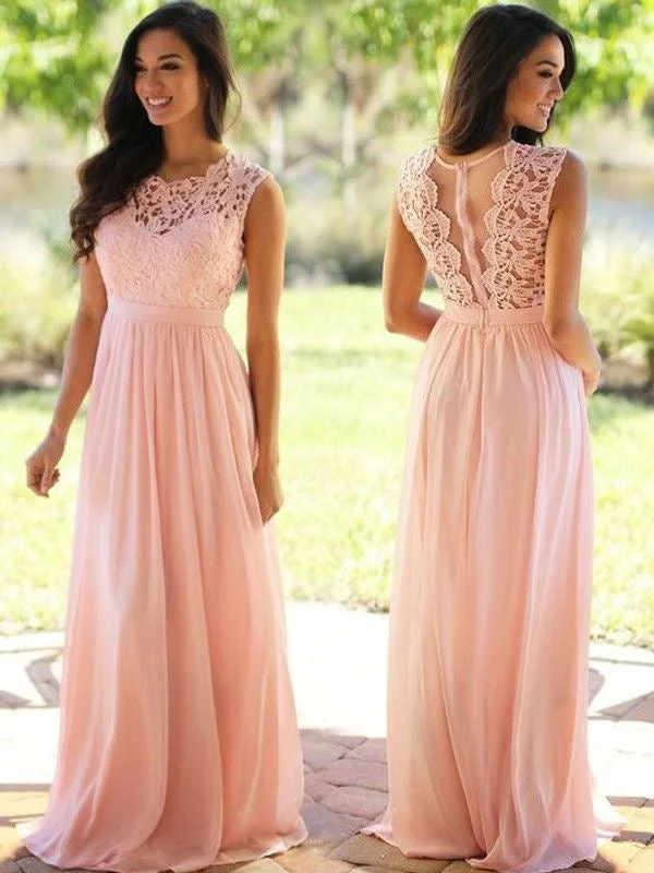 Elegant Bridesmaid Dresses with Appliques Long