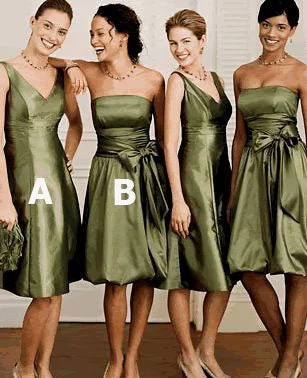 Elegant Knee Length Bridesmaid Dresses for Wedding Party