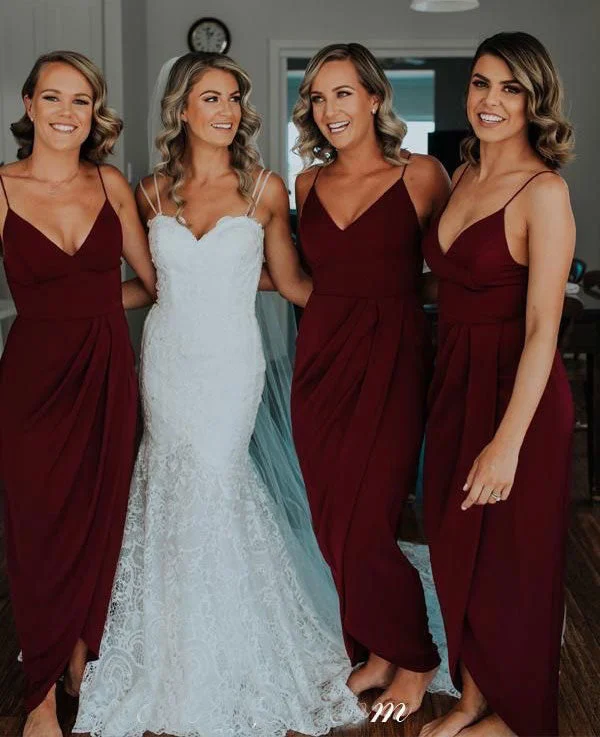 Spaghetti Straps Bridesmaid Dresses for Wedding Party