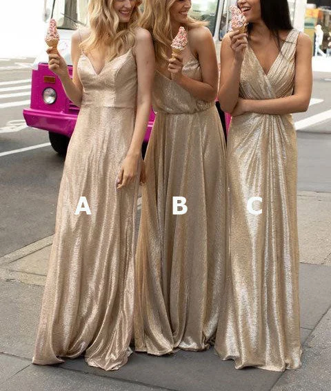 Spaghetti Straps/V Neck Bridesmaid Dresses for Wedding Party