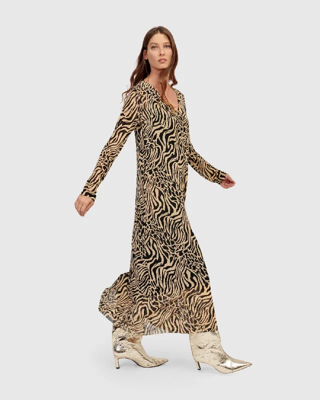 Derby Maxi Dress, Zebra