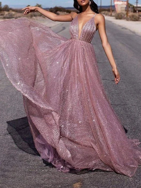 Gorgeous Embellished Shining Backless Evening Dress Maxi Dress    S1342