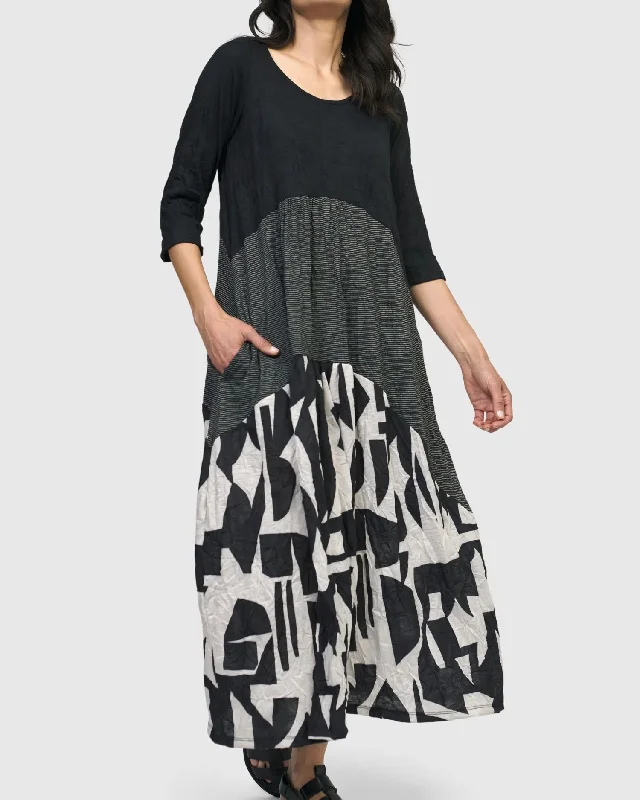 Inkjet Maxi Dress, Mono