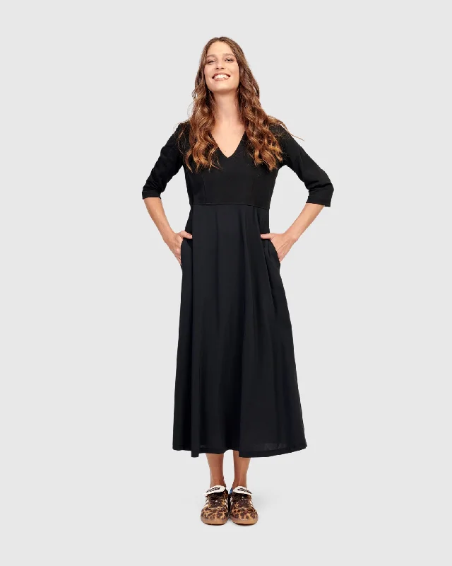 Rossellini Maxi Dress, Black