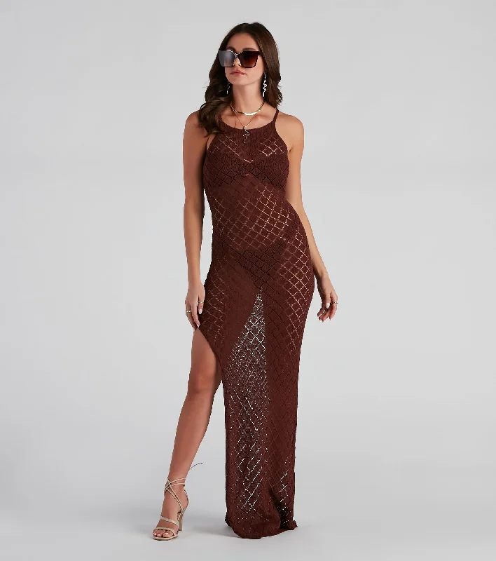 Sunshine Lover Crochet Maxi Coverup