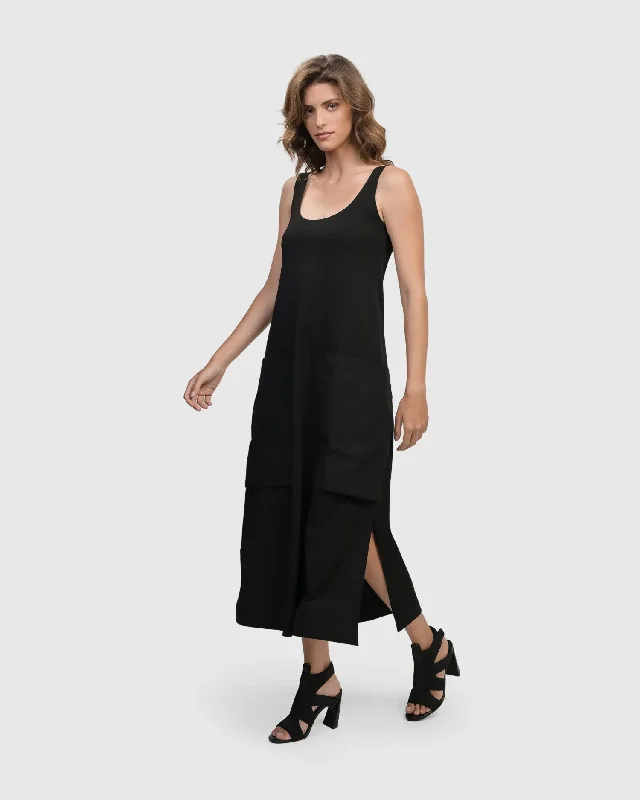 Urban Maxi Tank Dress, Black