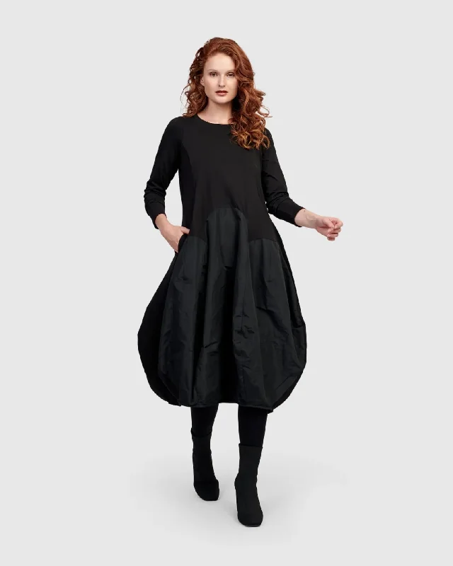 Urban Maxima Crew Cocoon Dress, Black