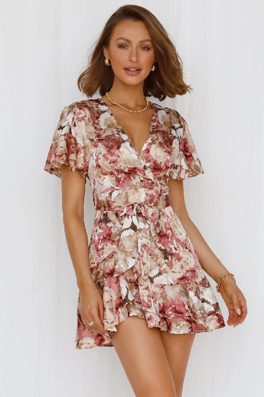 Bowan Printed Ruffle Tiered Babydoll Dress - FINAL SALE