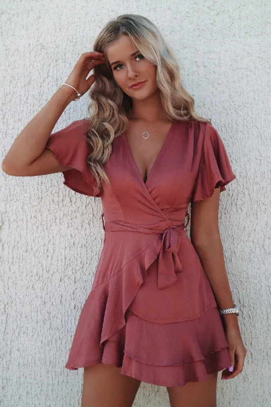 Satin Butterfly Dress - Rose Pink