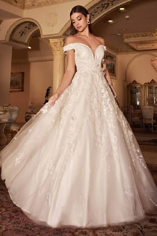 Andrea and Leo - A1027W Off Shoulder Embroidered Bridal Gown