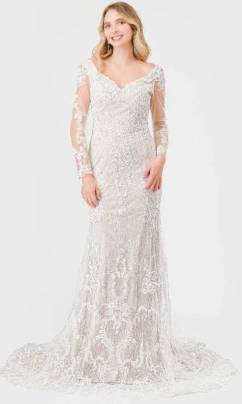 Aspeed Design MS0034 - Illusion Sleeve Embroidered Bridal Gown