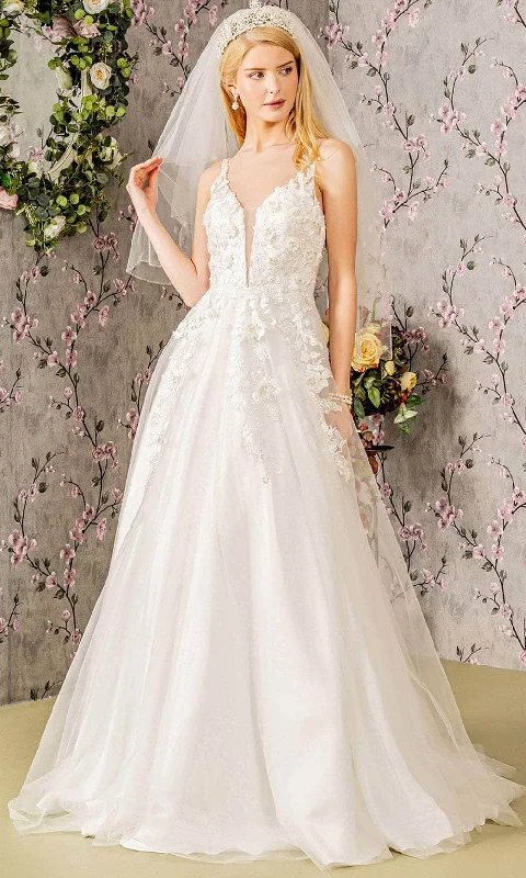 GLS by Gloria Bridal GL3269 - Floral Embroidered Wedding Gown