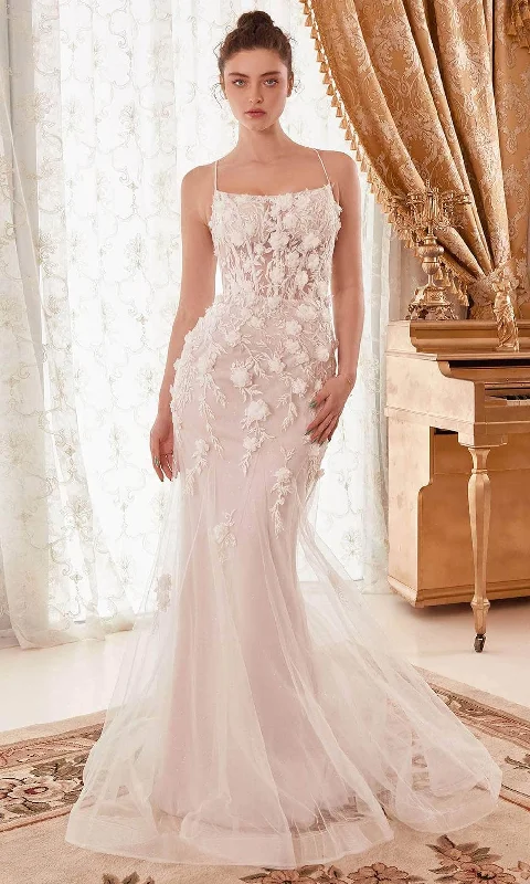 Ladivine WN310 - Sleeveless Straight-Across Bridal Gown