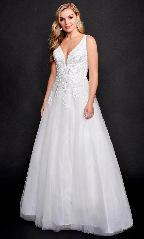 Nina Canacci 2349 - Embroidered Tulle Bridal Dress