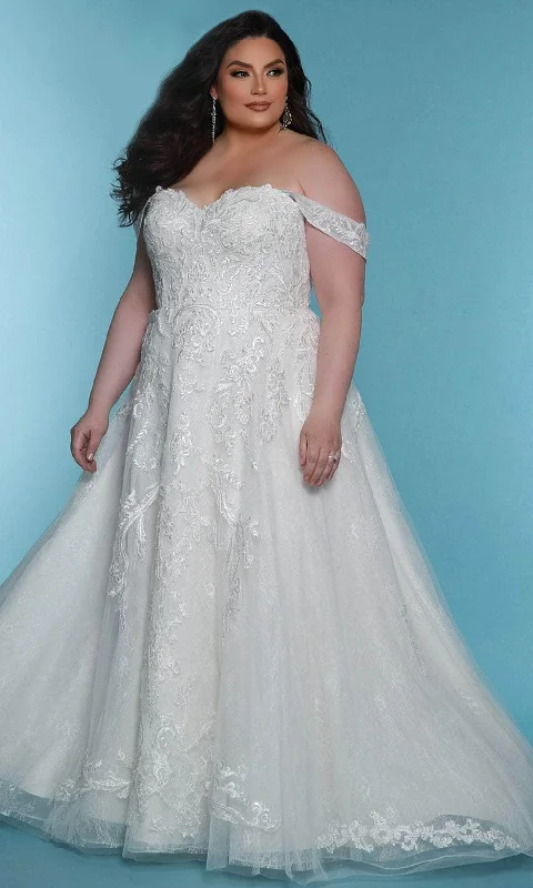 Sydney's Closet Bridal SC5307 - Floral Lace Applique Sweetheart Bridal Gown