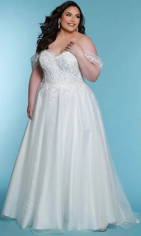 Sydney's Closet Bridal SC5312 - Sweetheart Neck Lace Applique Bridal Gown