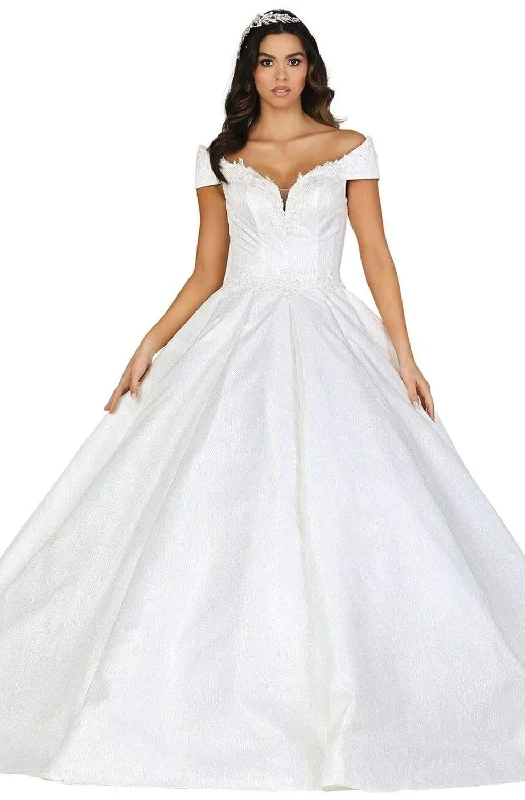 Dancing Queen - 107 Off-Shoulder Pleated Wedding Ballgown