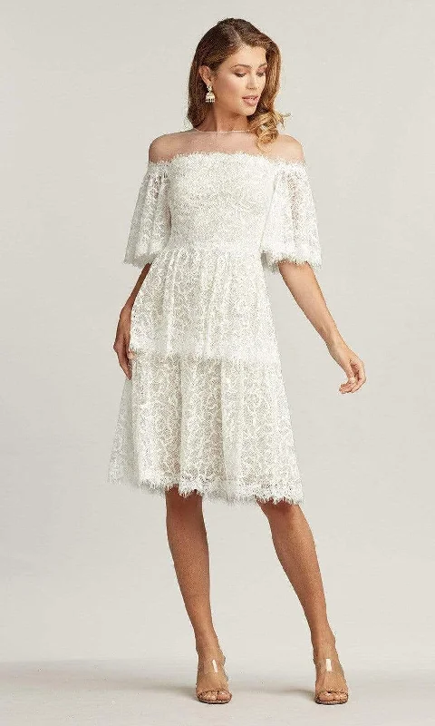 Tadashi Shoji - Loki Off-The-Shoulder Tiered Lace Dress