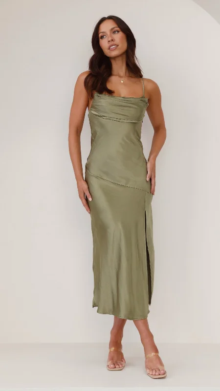 Celina Midi Dress - Olive