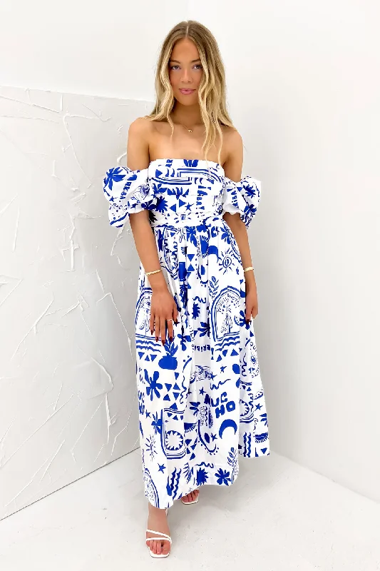 Dempsey Midi Dress Blue Paradise