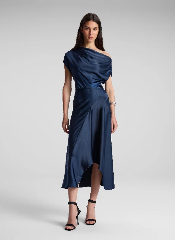 Jasmine Satin Midi Dress