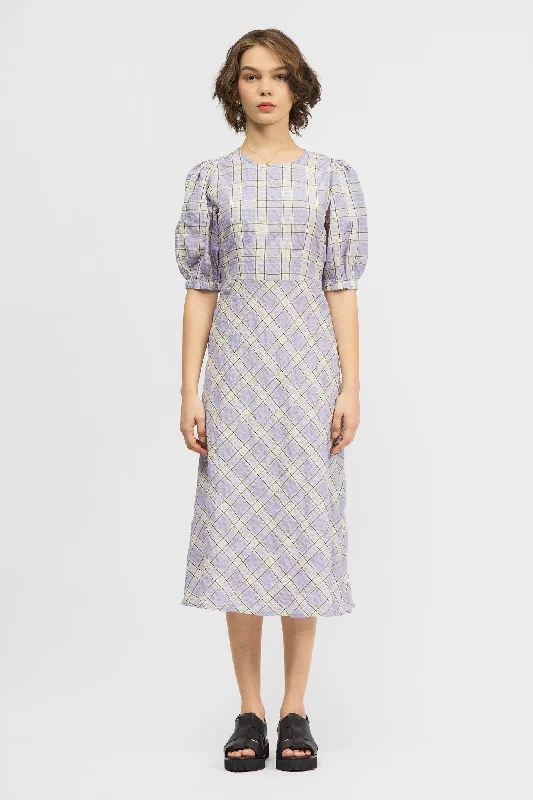 Leo Midi Dress Lilac Check