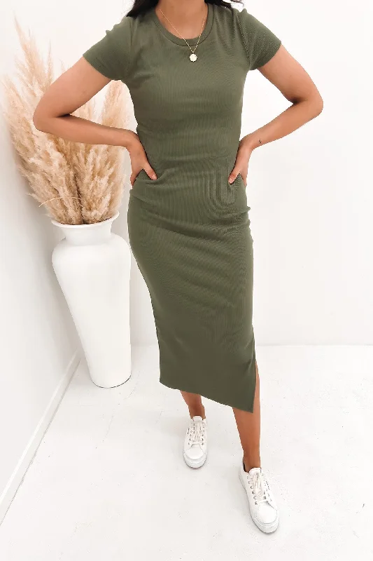 Mika Midi Dress Khaki