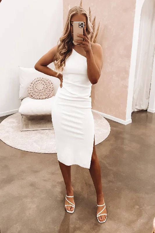 Willow Midi Dress White