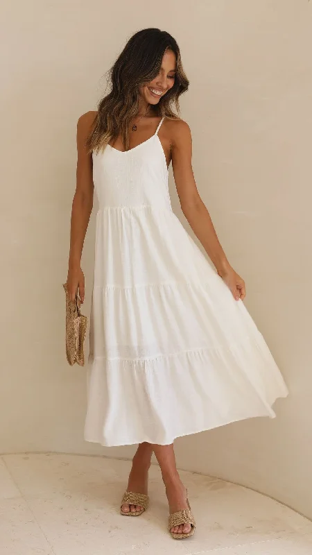 Zoey Midi Dress - White